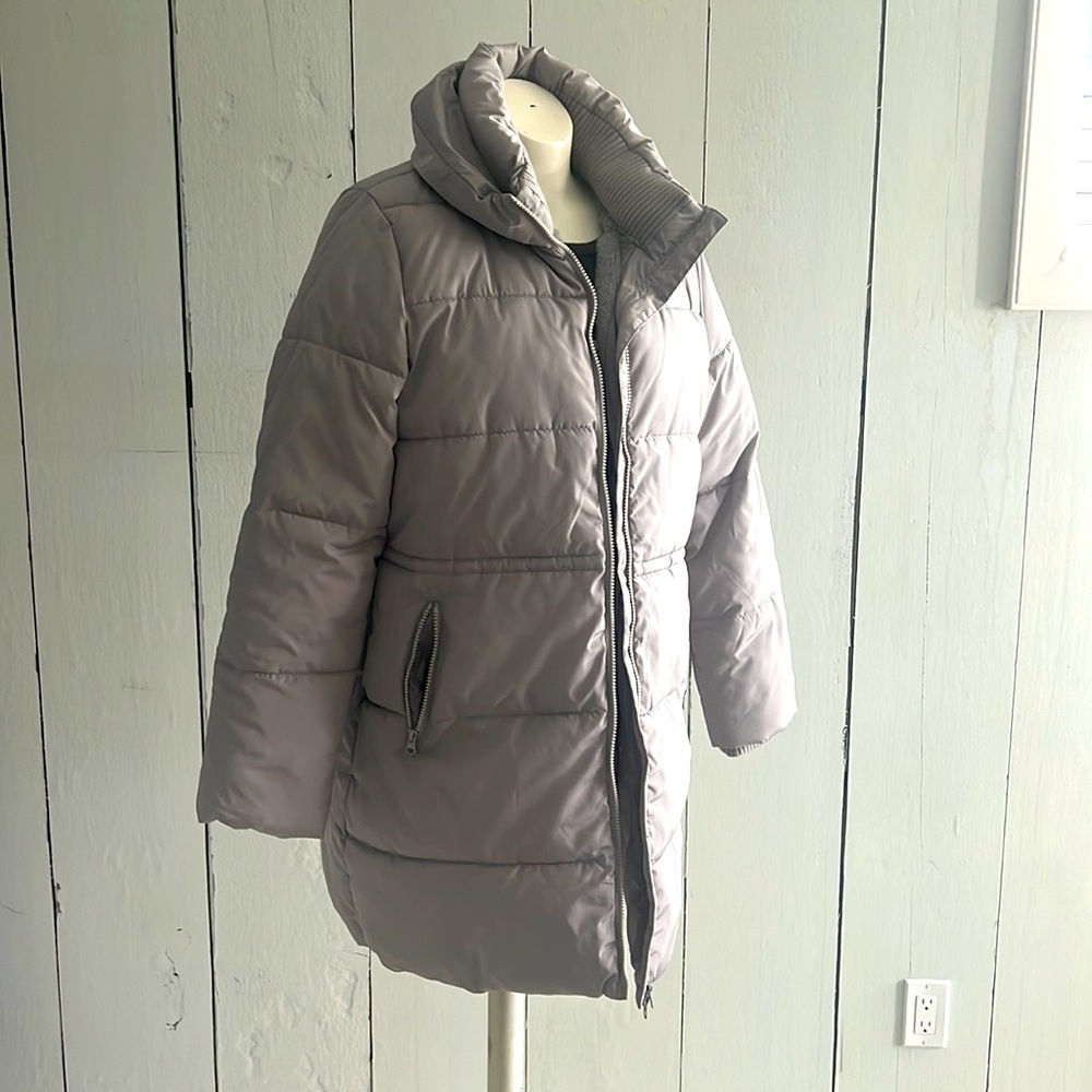 Knee length puffer jacket L